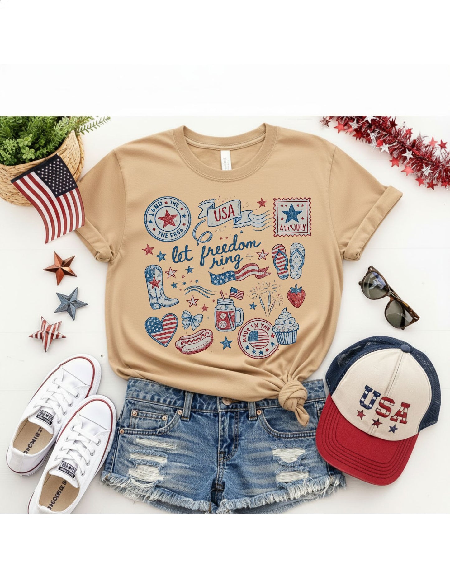Let Freedom Ring 4th of July T-Shirt & Sweatshirt