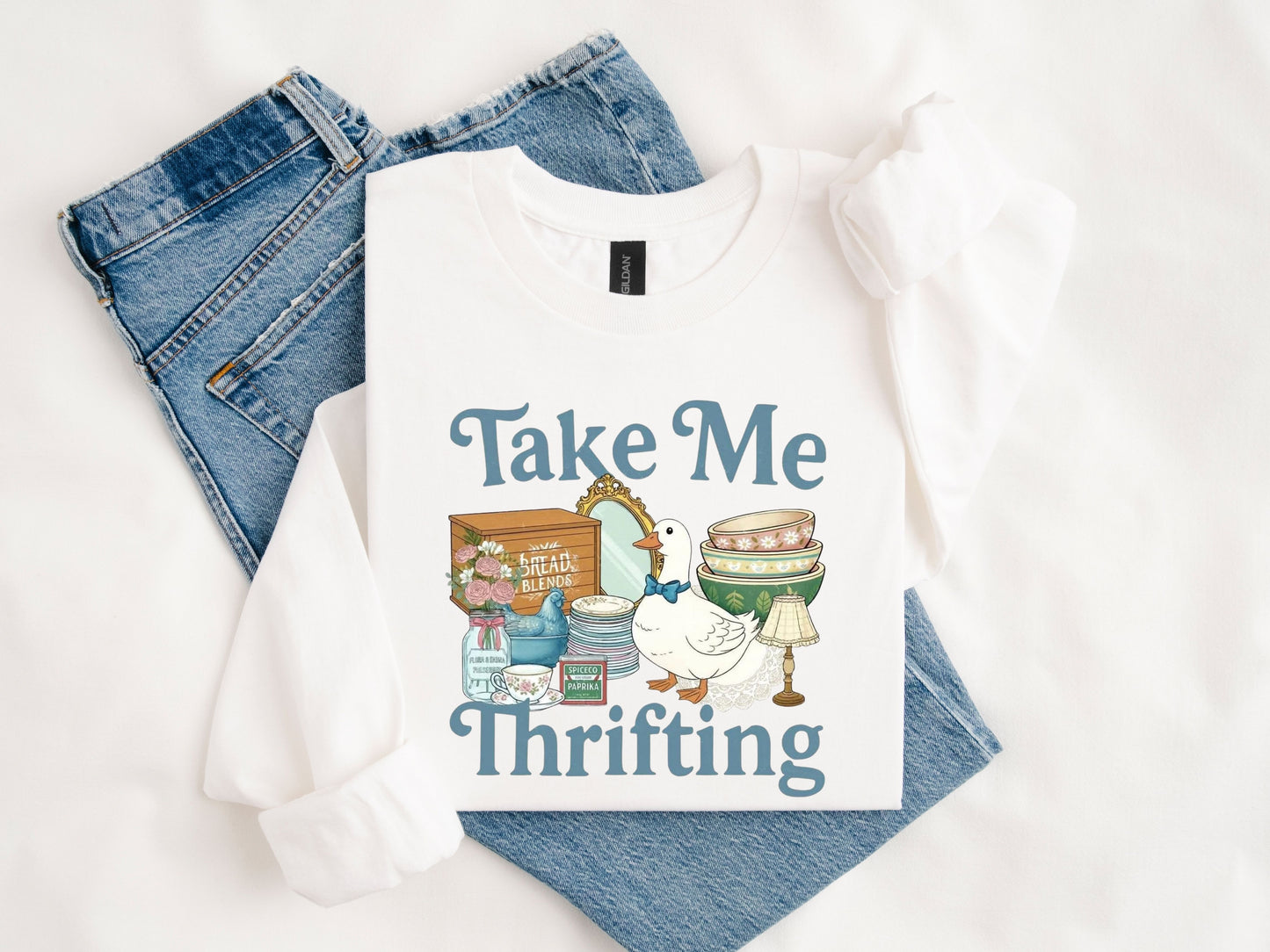 Take Me Thrifting Goose T-Shirt & Sweatshirt