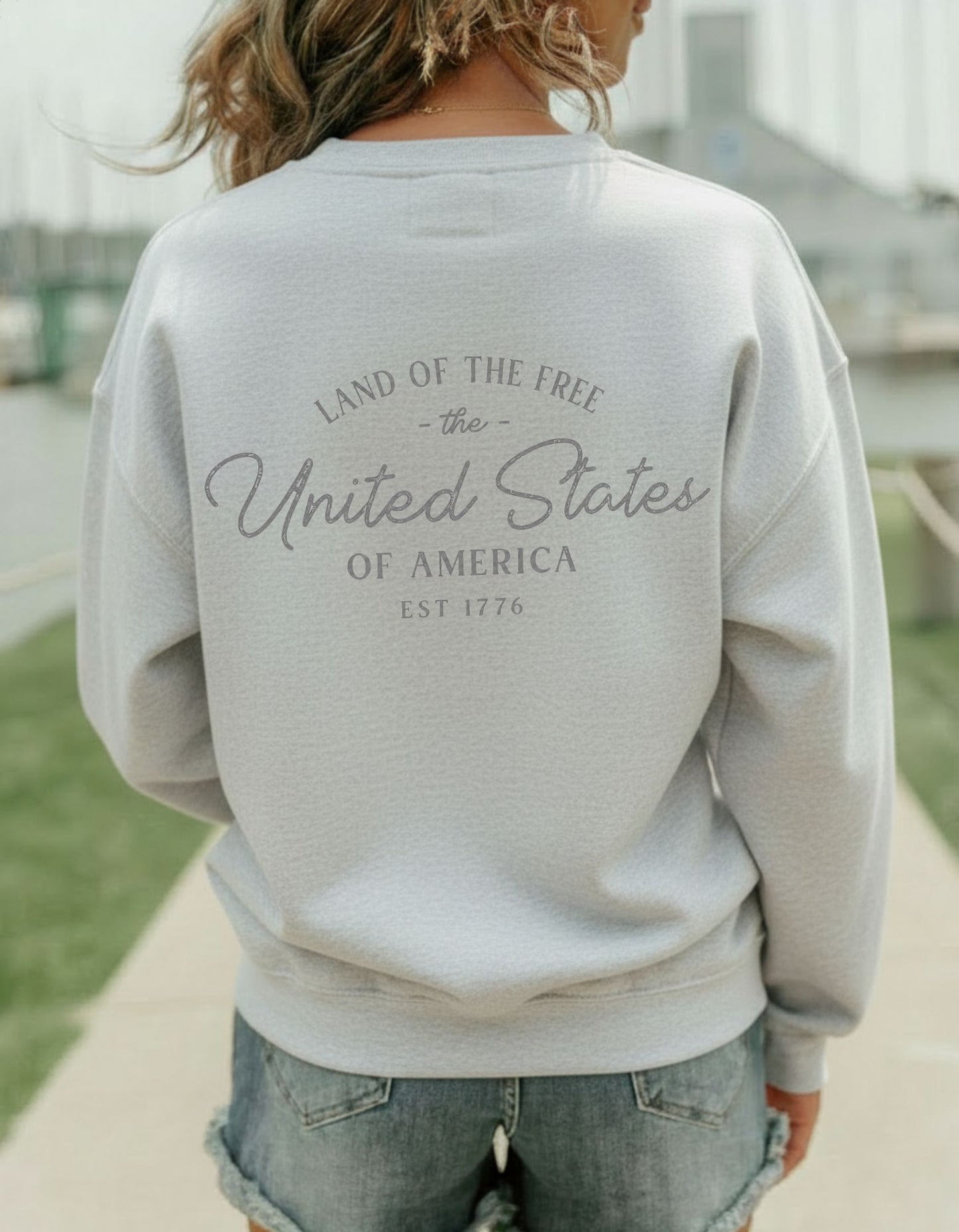 Land of the Free United States of America Crewneck Sweatshirt