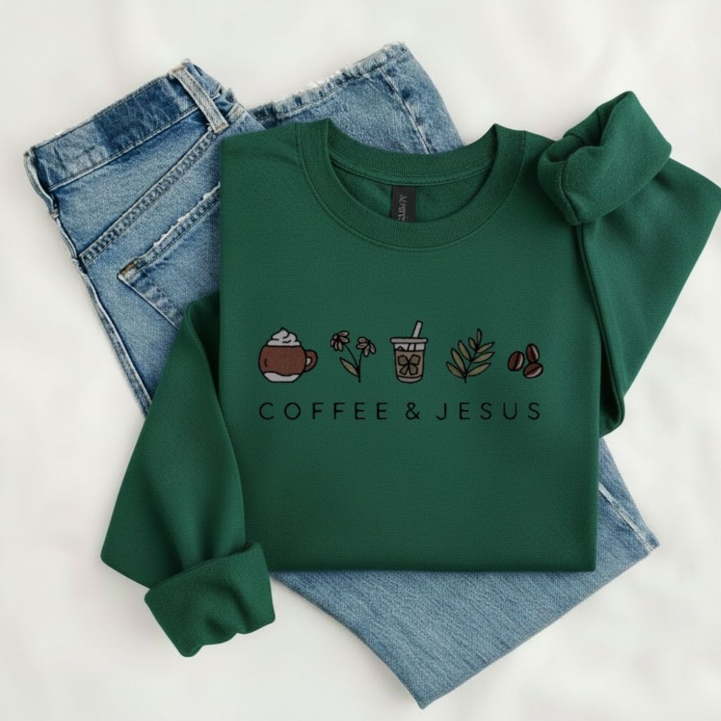 Coffee and Jesus Crewneck Sweatshirt