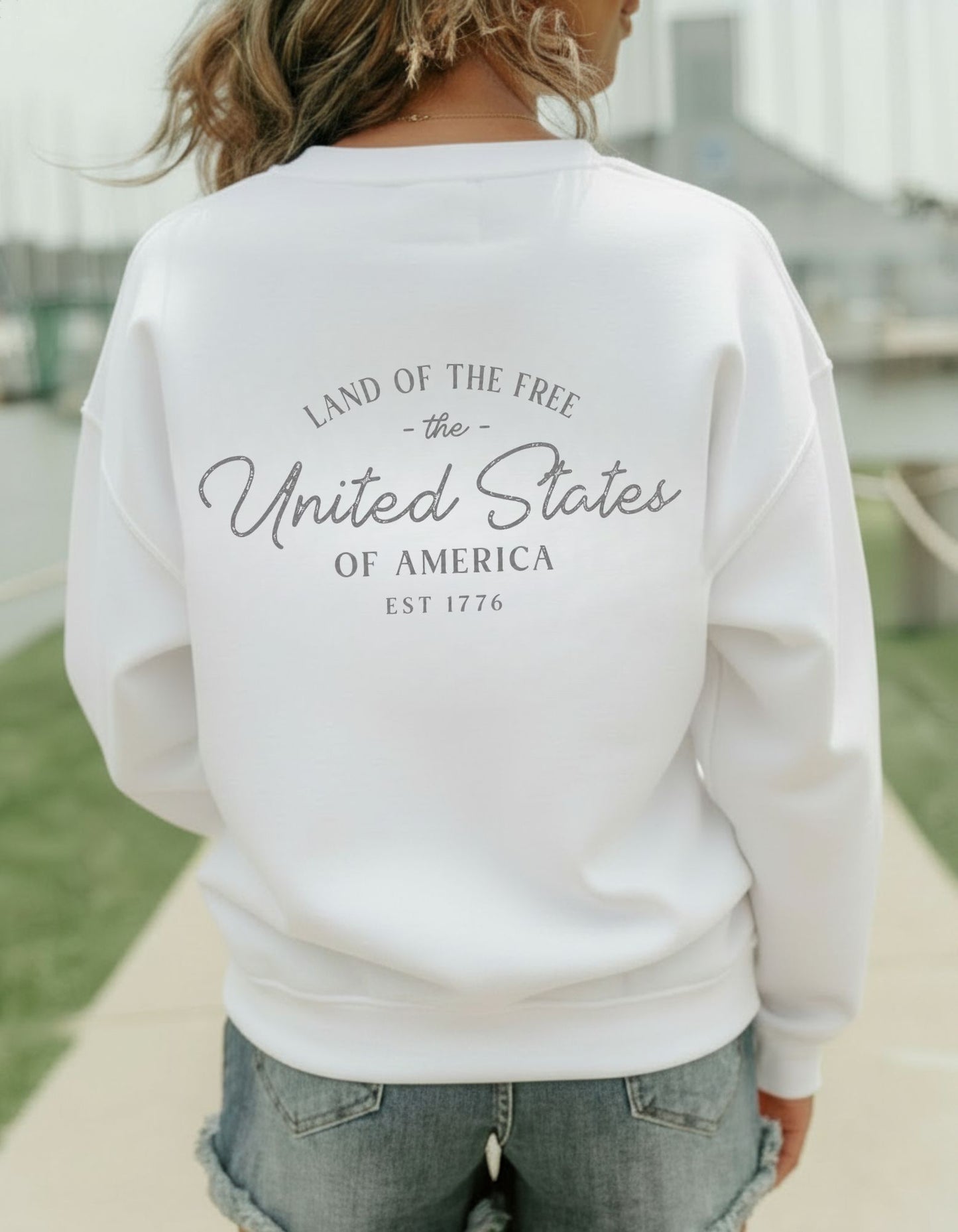Land of the Free United States of America Crewneck Sweatshirt