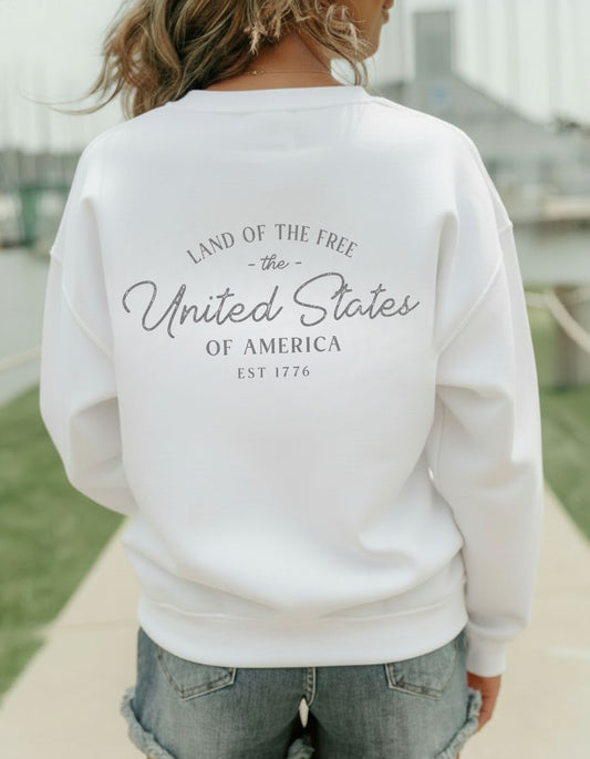 Land of the Free United States of America Crewneck Sweatshirt